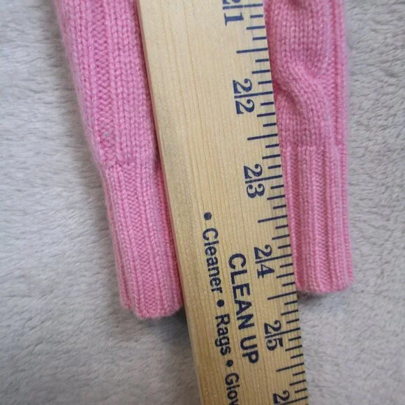 Ralph Lauren Black Label Sweater Women's Medium Cashmere Pink V-Neck Slim Fit - Picture 7 of 9